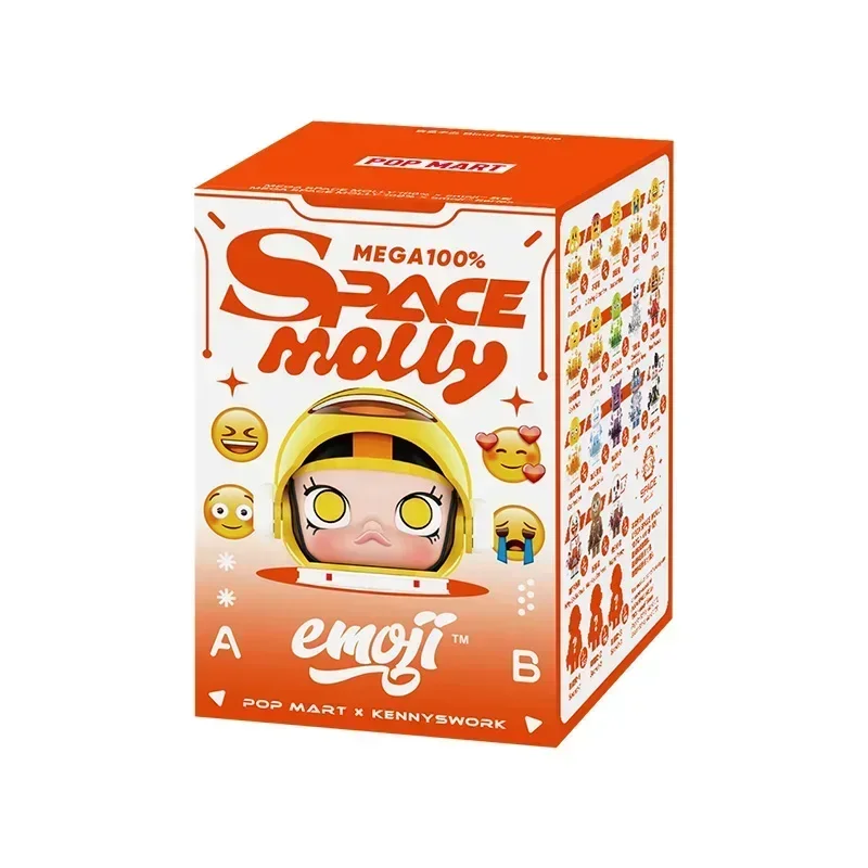 Фото POP MART MEGA SPACE MOLLY 100% X Series Blind Box |   Милая аниме-фигурка в стиле эмодзи: загадочная кукла-игрушка №1