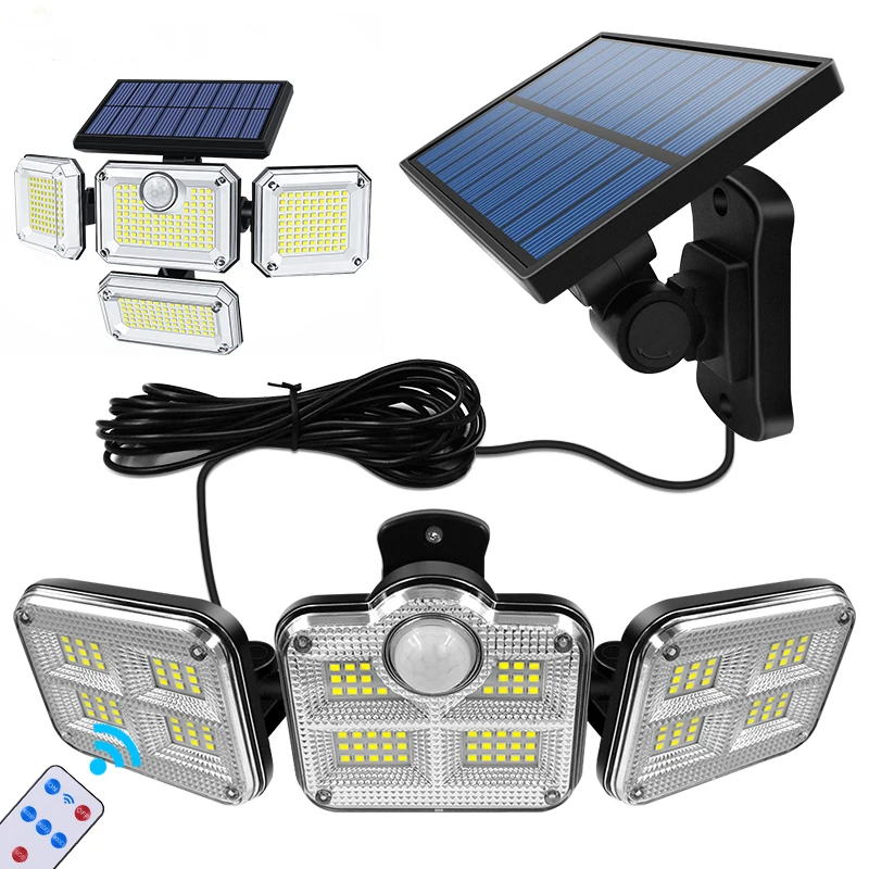 

20w Super Bright Solar Lights IP65 Waterproof Outdoor Indoor Solar Lamp With Adjustable Head Wide Lighting Angl Security Lights