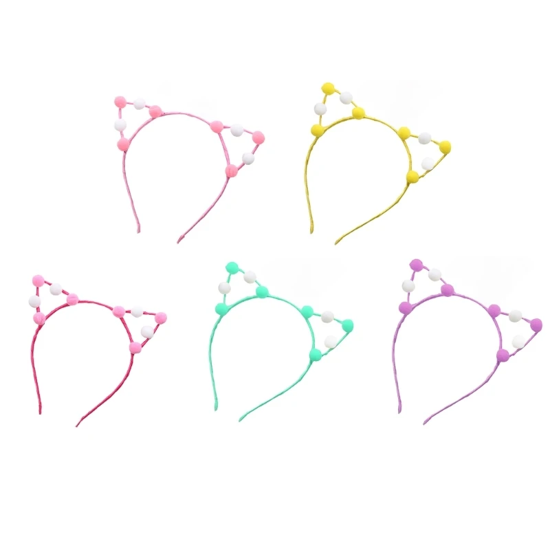 

Funny Cat Ear Headband Multi-color Hairbands Cute Carnivals Party Hair Decors