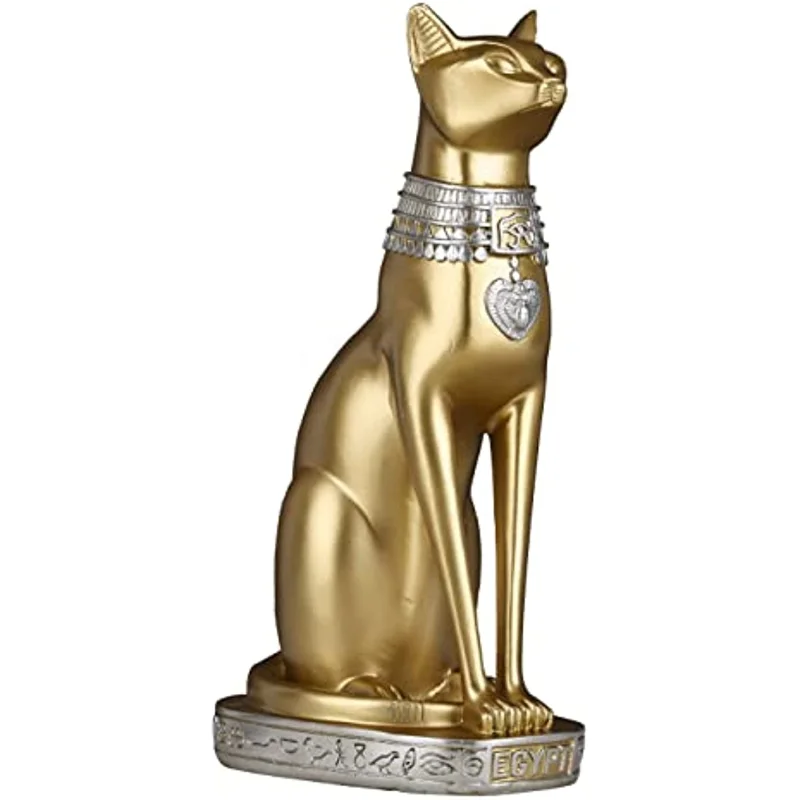 

Египетские украшения, египетские статуи, Золотая Статуя Кошки, богини меноры, статуя животного, домашние аксессуары