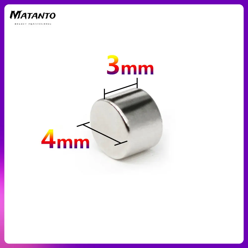 50/100/200/500/1000/1500PCS 4x3 Mini Small Round Powerful Magnets Strong 4mmx3mm Permanent Neodymium Magnet Disc 4x3mm 4*3 mm |