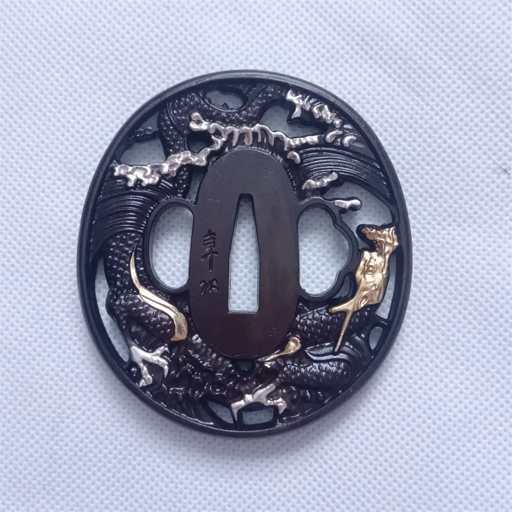 Ручка Tsuka, 30 см, белое шелковое покрытие, золото, серебро, Tsuba Fuchi Kashira, фитинги, латунные фитинги Habaki Seppas для японского меча Katana (art.: 3920cd2cfd270) - 3920cd2cfd270