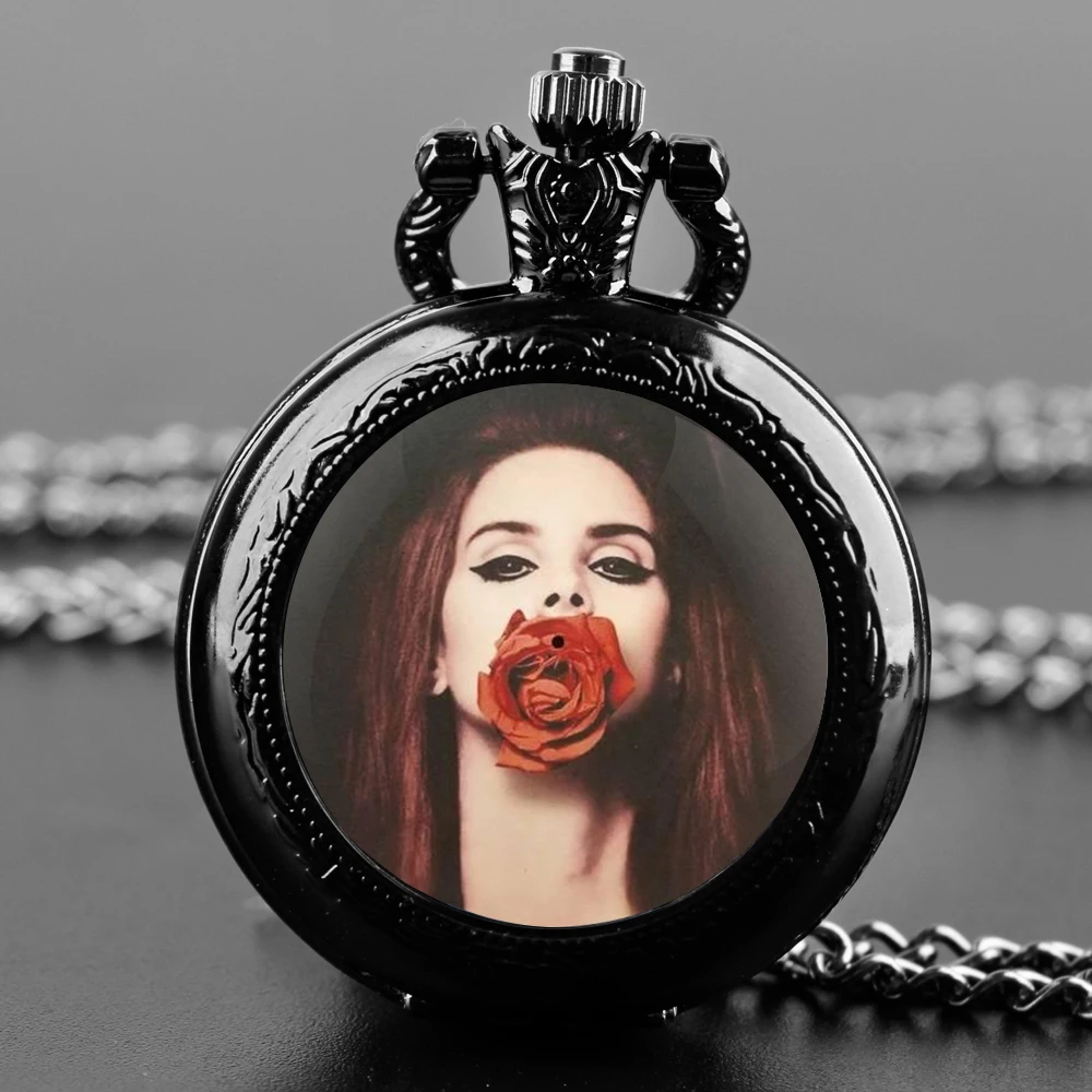 Модные кварцевые карманные часы Лана Дель Рей для мужчин и женщин