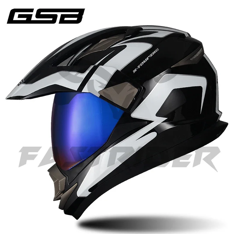 GSB раллийный шлем осень/зима мотоциклетный мужской солнцезащитный полный