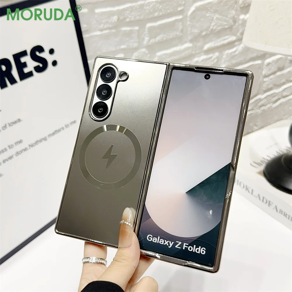 Оригинальный магнитный чехол AG для Samsung Galaxy Z Fold6 Zfold5 Fold 5 6 матовый противоударный