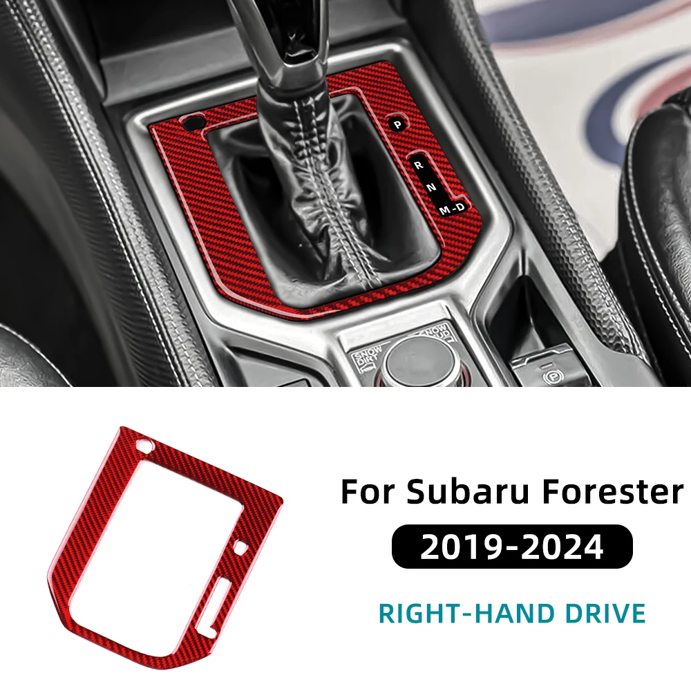 

Настоящая мягкая наклейка из углеродного волокна для Subaru Forester SK 2019 2020 2021 2022 2023 2024, автомобильная рамка панели переключения передач с левым рулем и RHD