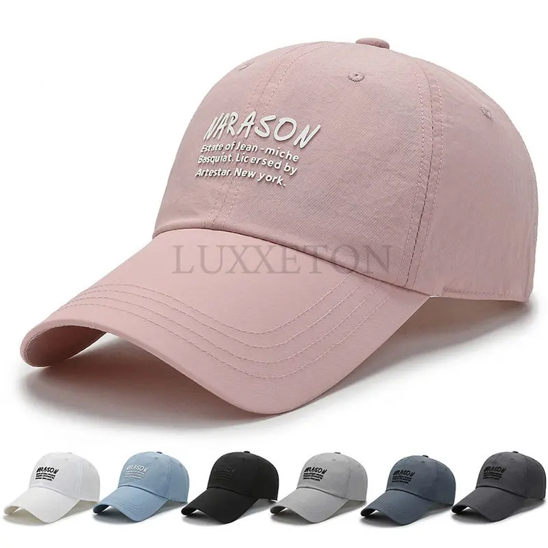 

Summer Lightweight Breathable Mesh Hat Sunscreen Breathable Baseball Hat Snap Hat Couple Embroidery Sports Snap Travel Hat