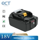 Перезаряжаемый литий-ионный аккумулятор BL1860B 18 в 9000 мАч 18000 мАч для MAKITA BL1830B BL1860 BL1850B BL1850 BL1840B, Сменный аккумулятор для электроинструментов