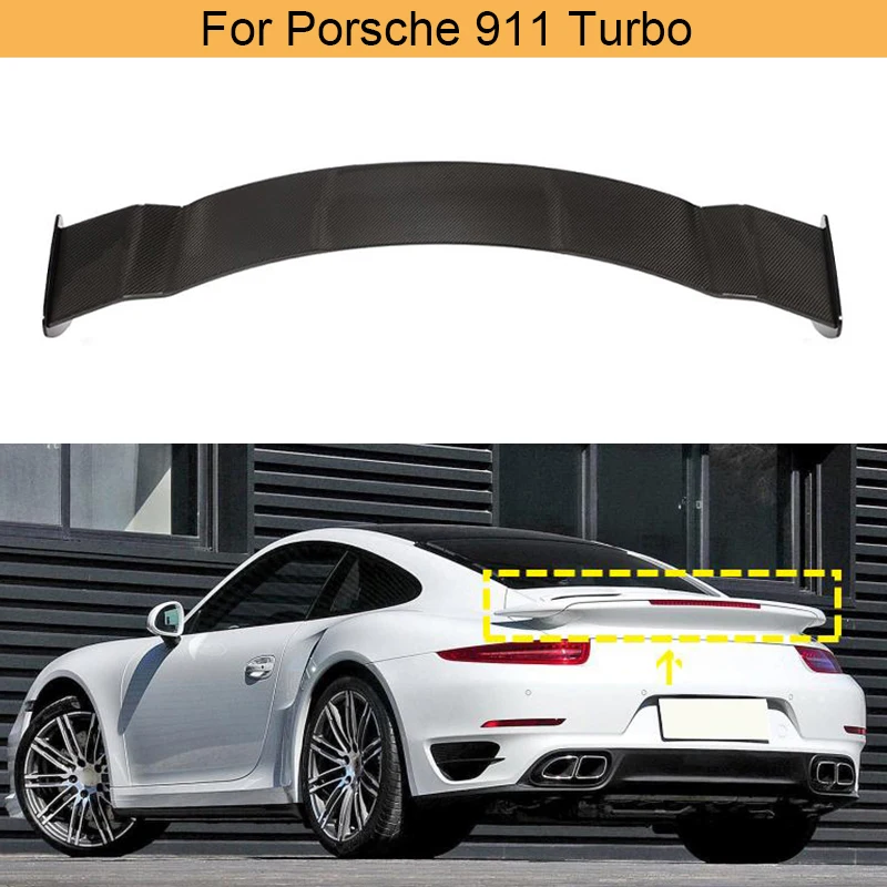 

Автомобильная модель для Porsche 911 Turbo 2014-2016, задний багажник, крышка багажника, крыло, спойлер из углеродного волокна