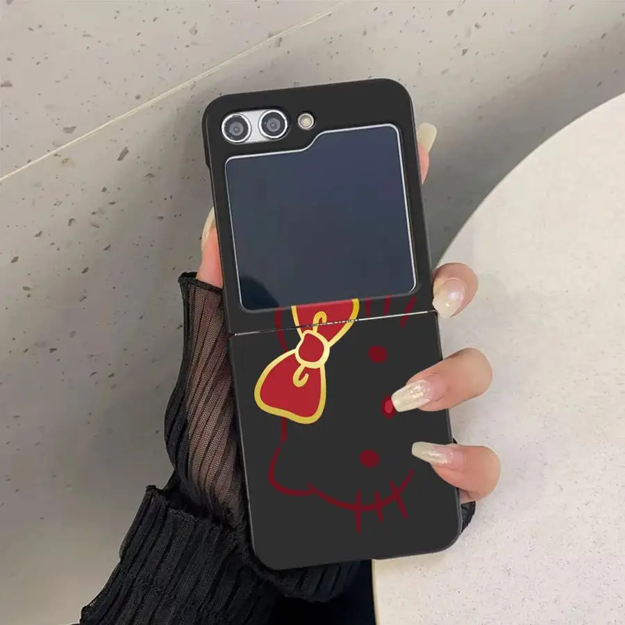 Милый чехол для телефона Hello K-Kitty Cat Samsung Galaxy Z Flip 6 5 zflip4 zFlip zFlip3 zflip6 funda celulare защитные
