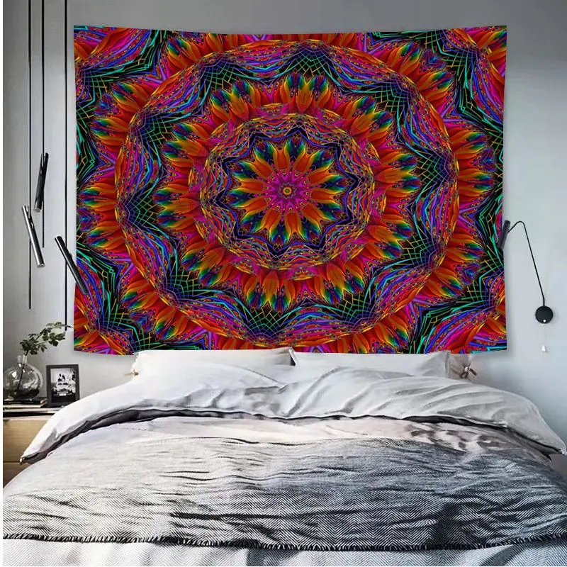 Индийский Мандала настенный гобелен искусство научная фантастика домашний