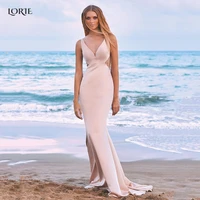 lorie sexy coral red bodycon mermaid formal party gowns squins sexy v neck occasion evening dresses dubai glitter formal dress