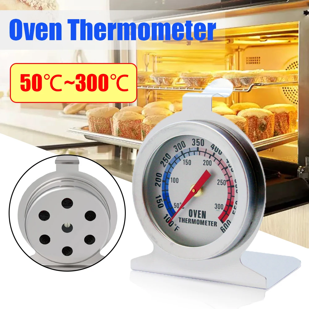 

Oven Thermometer Stainless Steel Mini Dial Stand Up Temperature Gauge Food Meat Bread Household Kitchen Tools Cooker Hygrometer