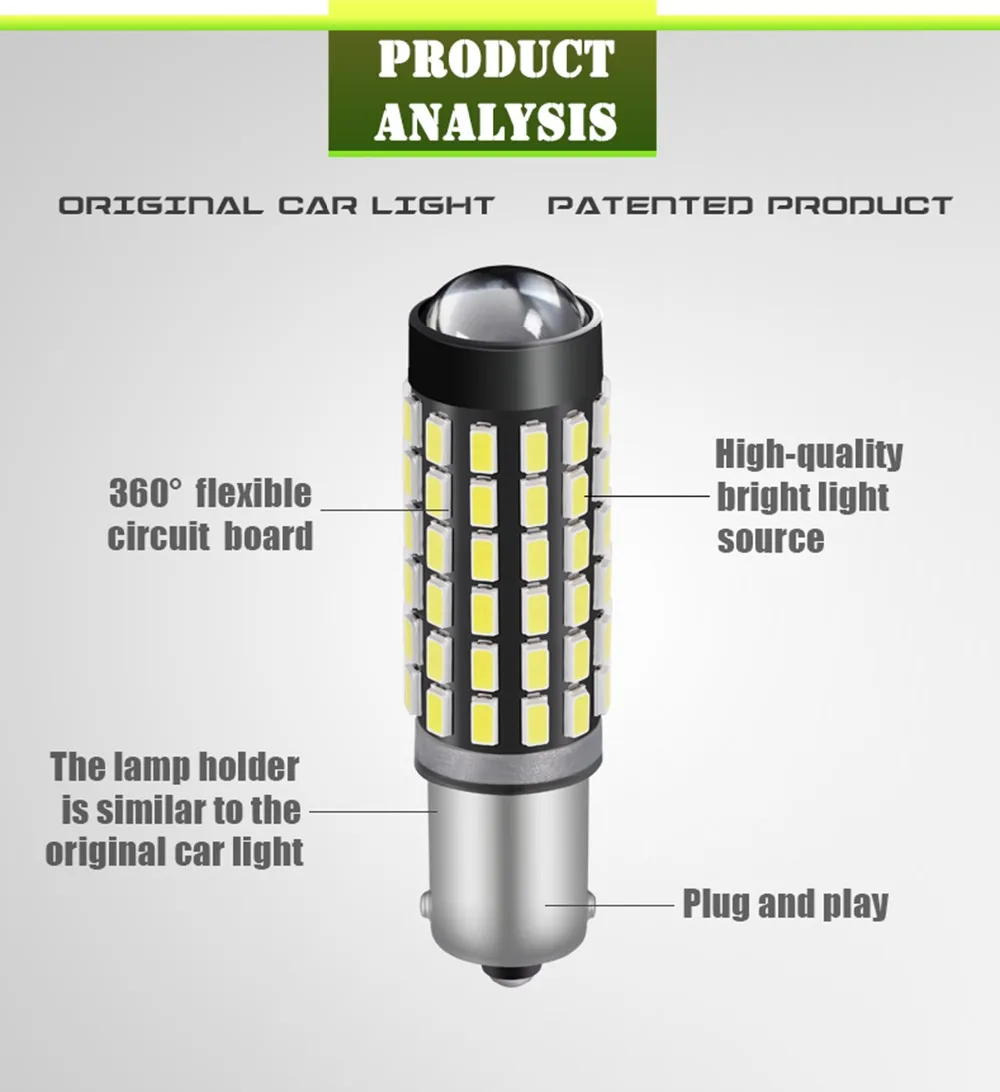 10 шт. автомобильные лампы CANBUS T4W 3014 78 чипов