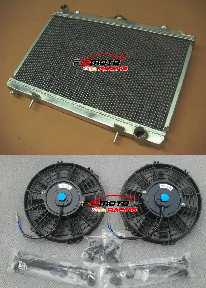 Алюминиевый радиатор + вентиляторы для Nissan Silvia S14 S15 SR20DET 1995-1998 1996 1997 95 96 97 98 MT