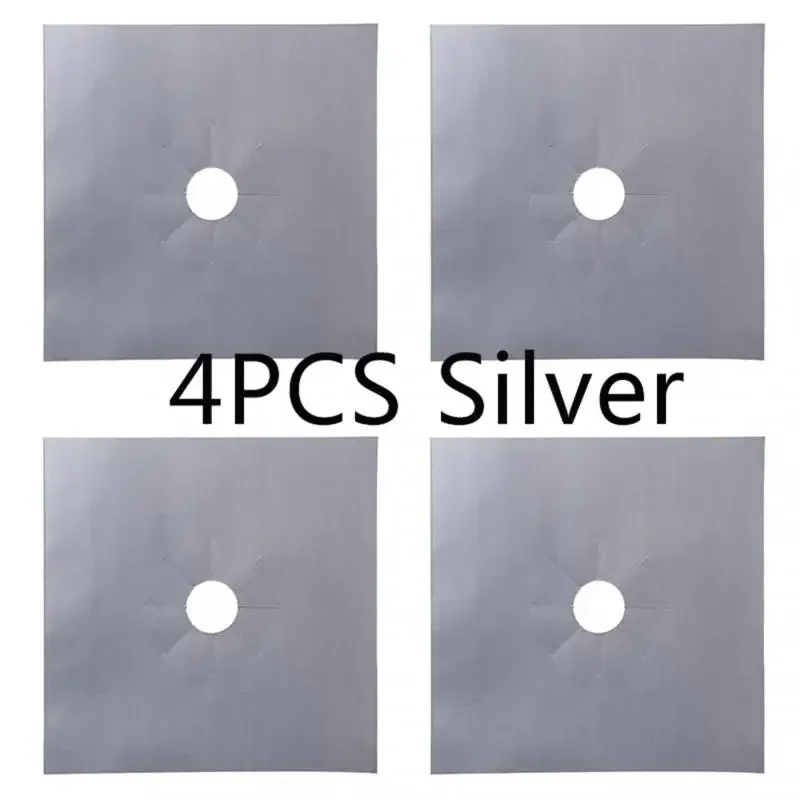 

4 шт., масляная накладка для газовой плиты, антипригарная термостойкая защита для газовой плиты, двойной многоразовый коврик для чистки плиты, масляная накладка, встроенный комплект