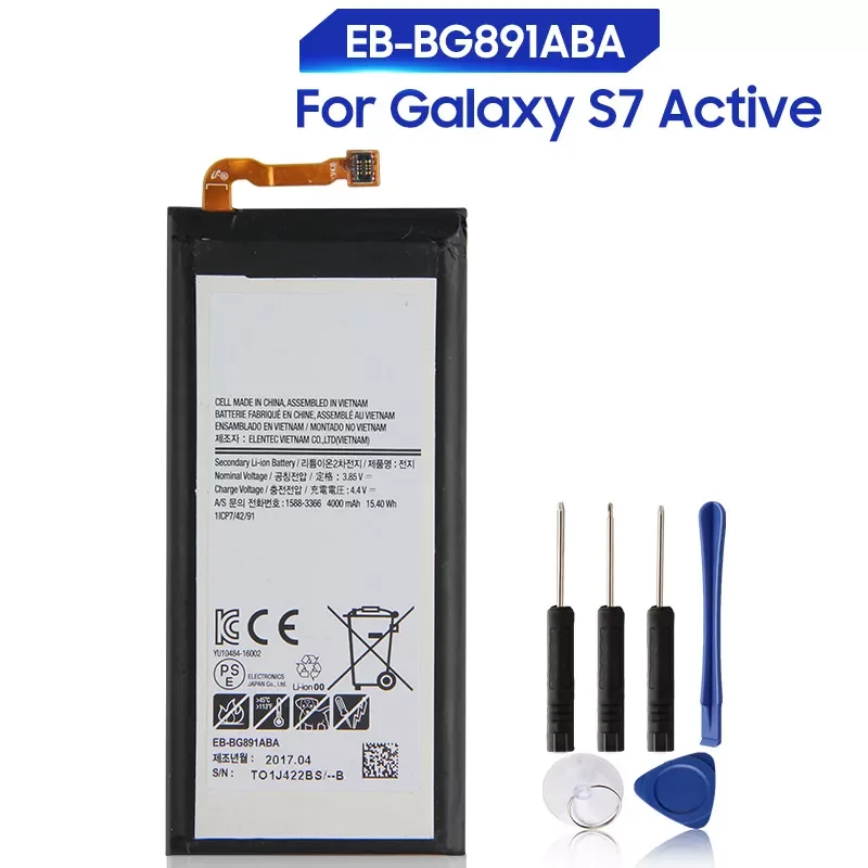 

Новый запасной аккумулятор для Samsung Galaxy S7 Active, оригинальный аккумулятор для телефона 4000 мАч