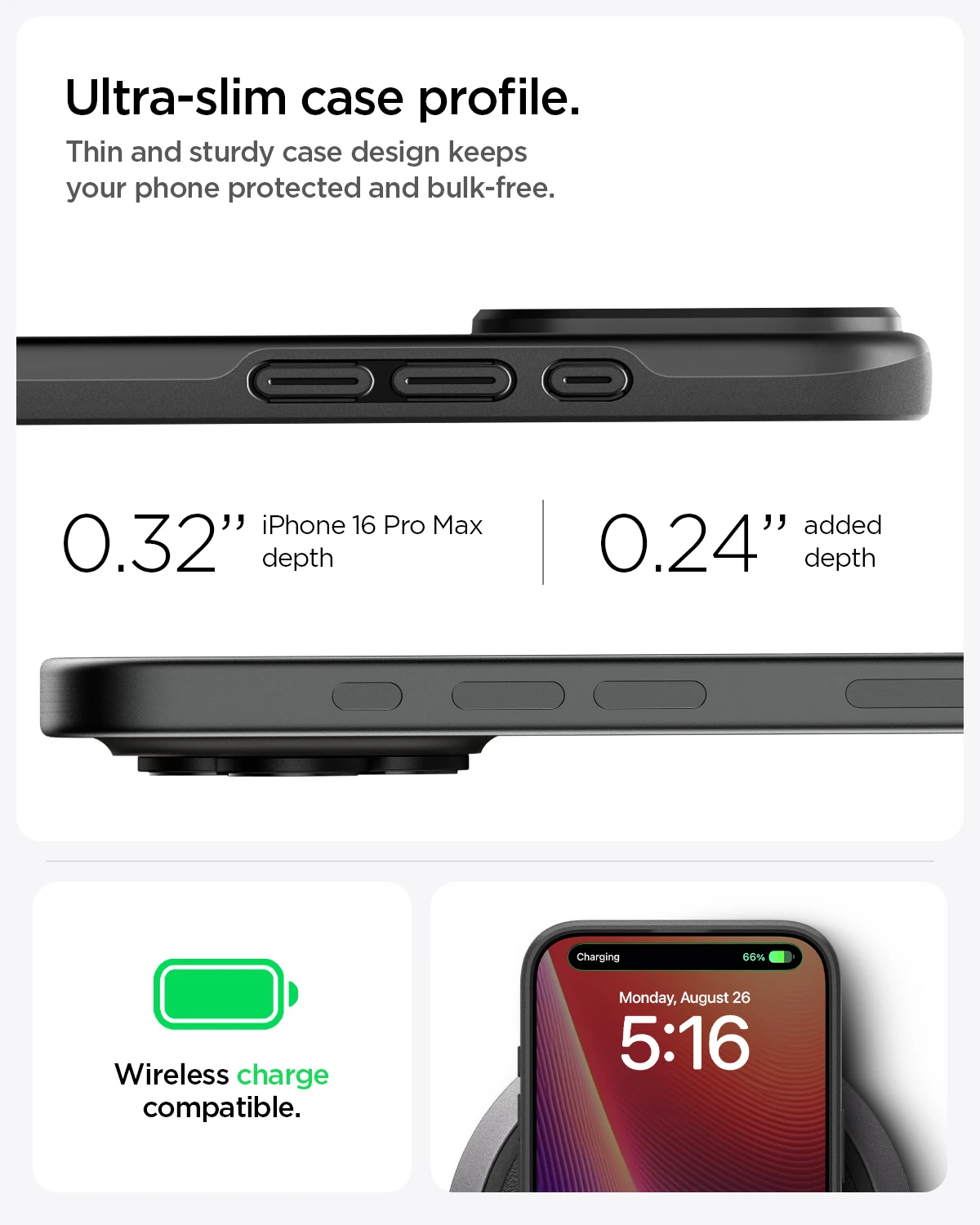 Тонкий чехол Spigen Magfit MagSafe для iPhone 16 Pro Max /