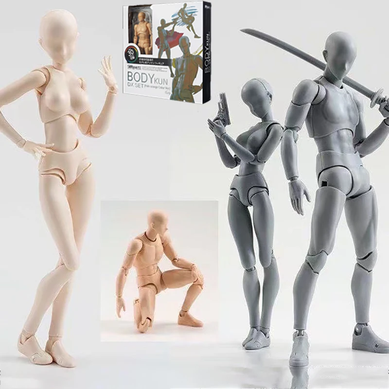 Фигурки BODY KUN / CHAN Pose Play Toys BJD Grey Color Ver. Черные коллекционные модели из ПВХ детский