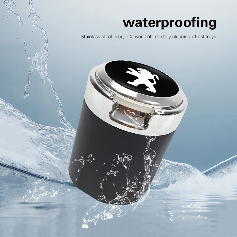 Автомобильная пепельница лампа открывающаяся одним касанием портативная