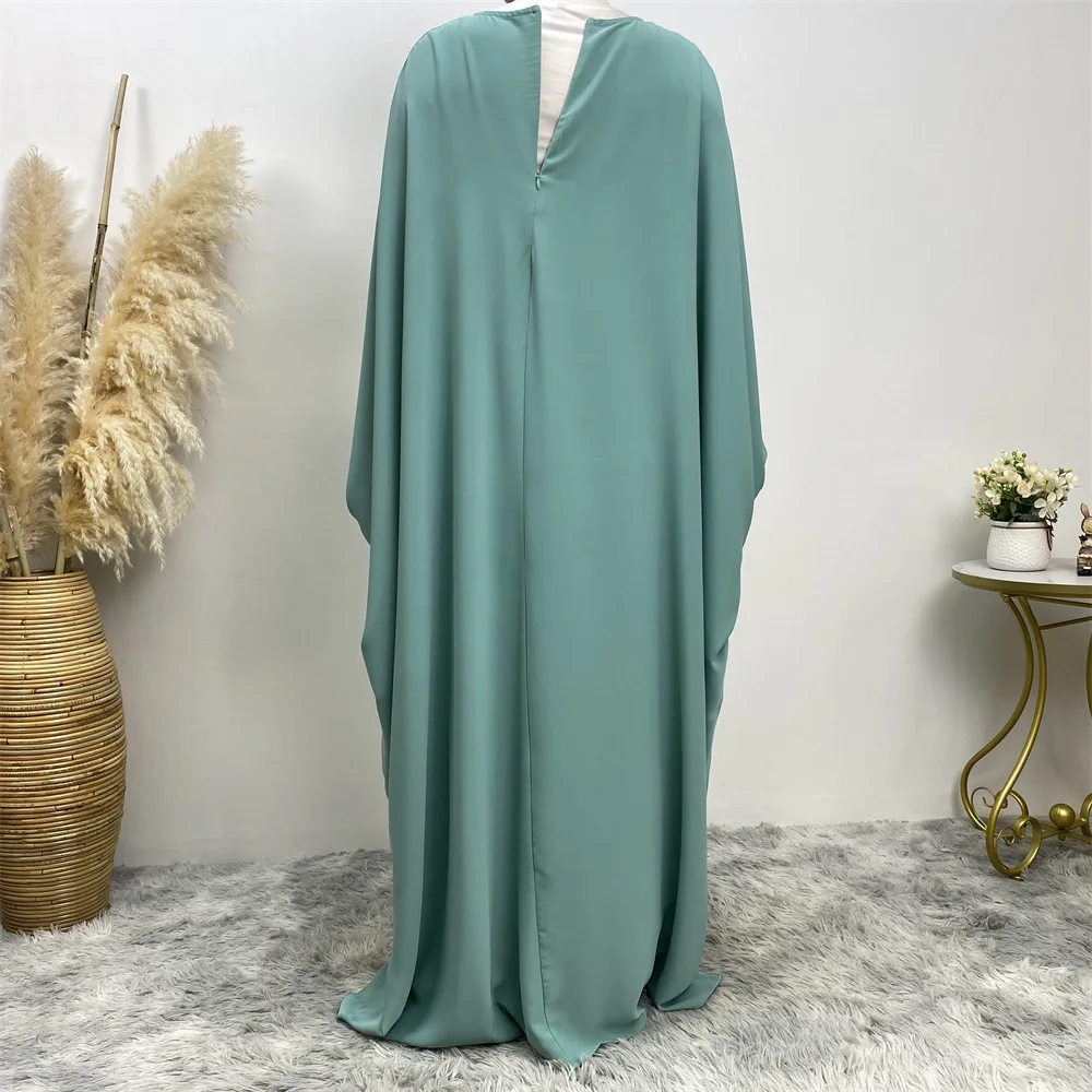 Muslim Ladies Robe Middle East Dubai Bat Long Sleeve Casual Joker Pure Color Robe Abayas for Women Robe De Soiree Luxe  عبايات