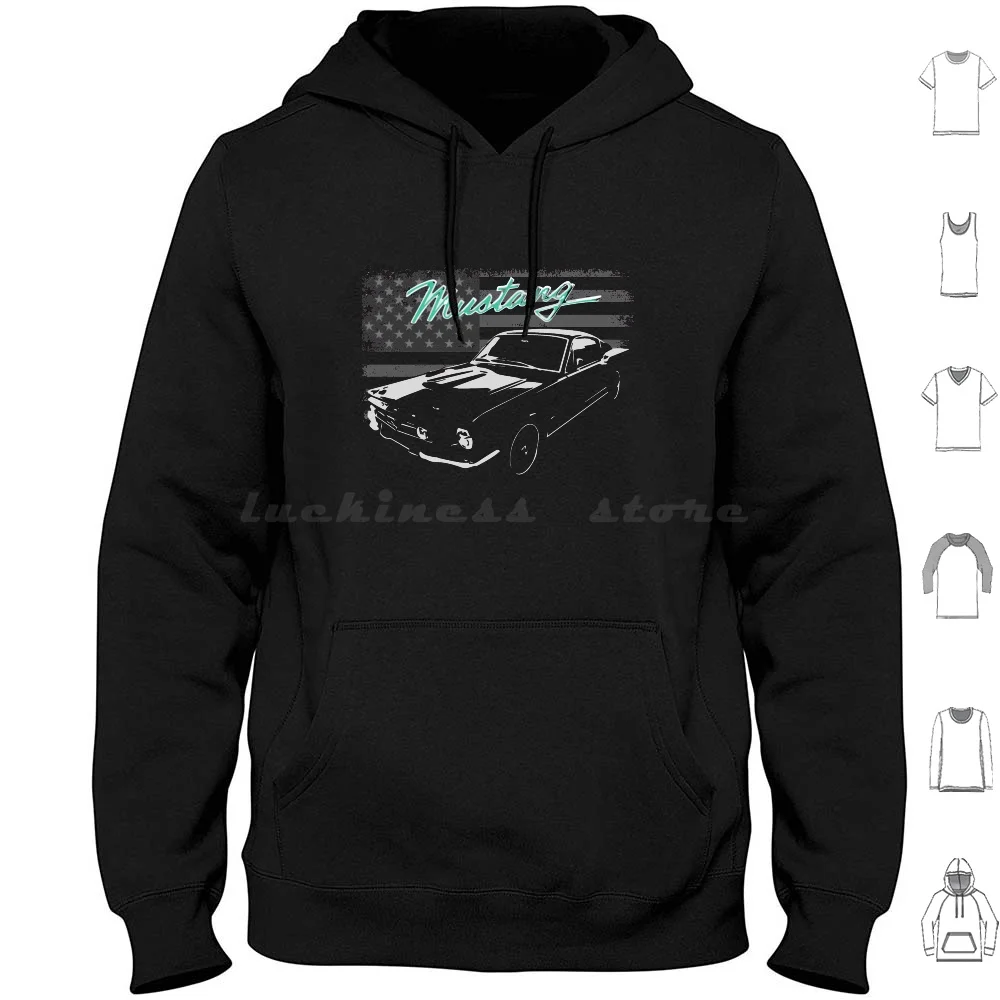

Vintage American Classic Car Hoodie cotton Long Sleeve Retro Classic Car Classic Vintage Antique Car Muscle Car Retro Car
