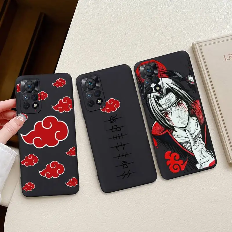 

Toys Uchiha Itachi Naruto Akatsuki Logo Phone Case For Redmi Note 11E 11S 11 10 9 Pro 9A K20 K30 K40 Soft Silicone Cover