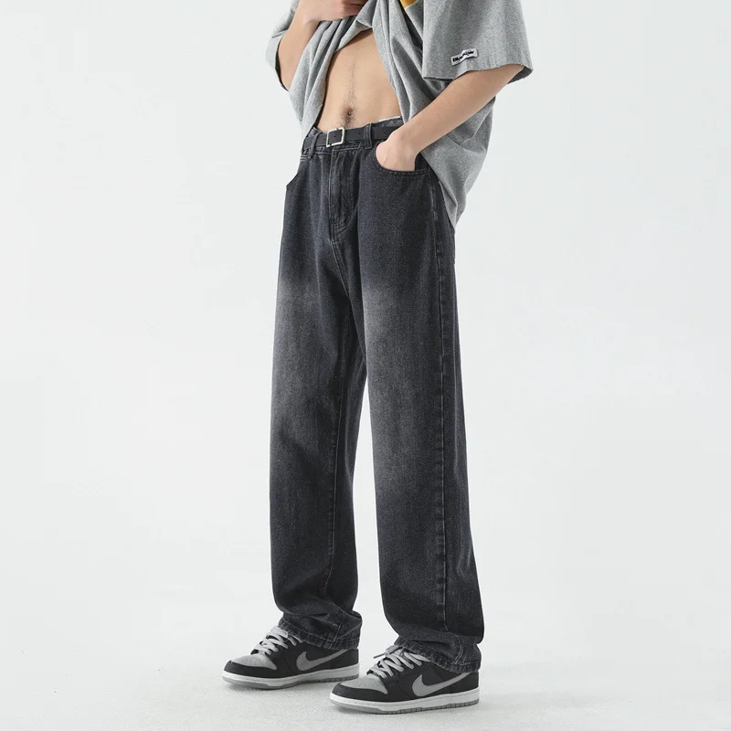 

5 Color Baggy Jeans Men Fashion Casual Vintage Straight Jeans Men Streetwear Hip-hop Loose Denim Pants Mens Trousers S-3XL