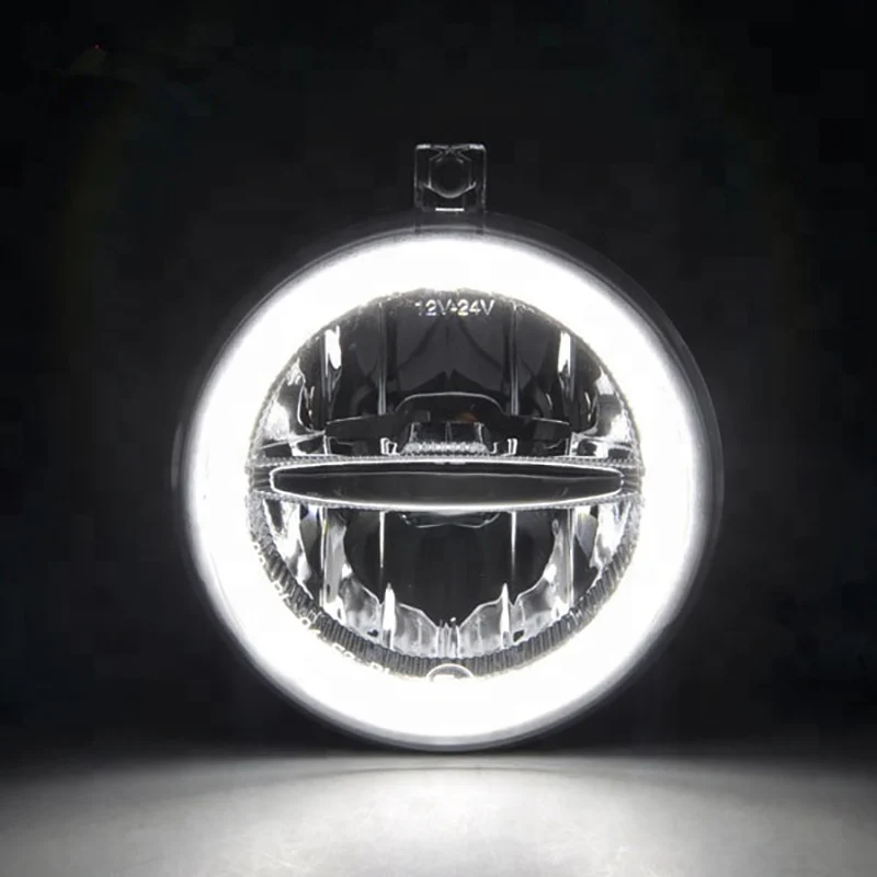 Белые светодиодные противотуманные фары W/ DRL ангельские глазки кольца Halo для Jeep