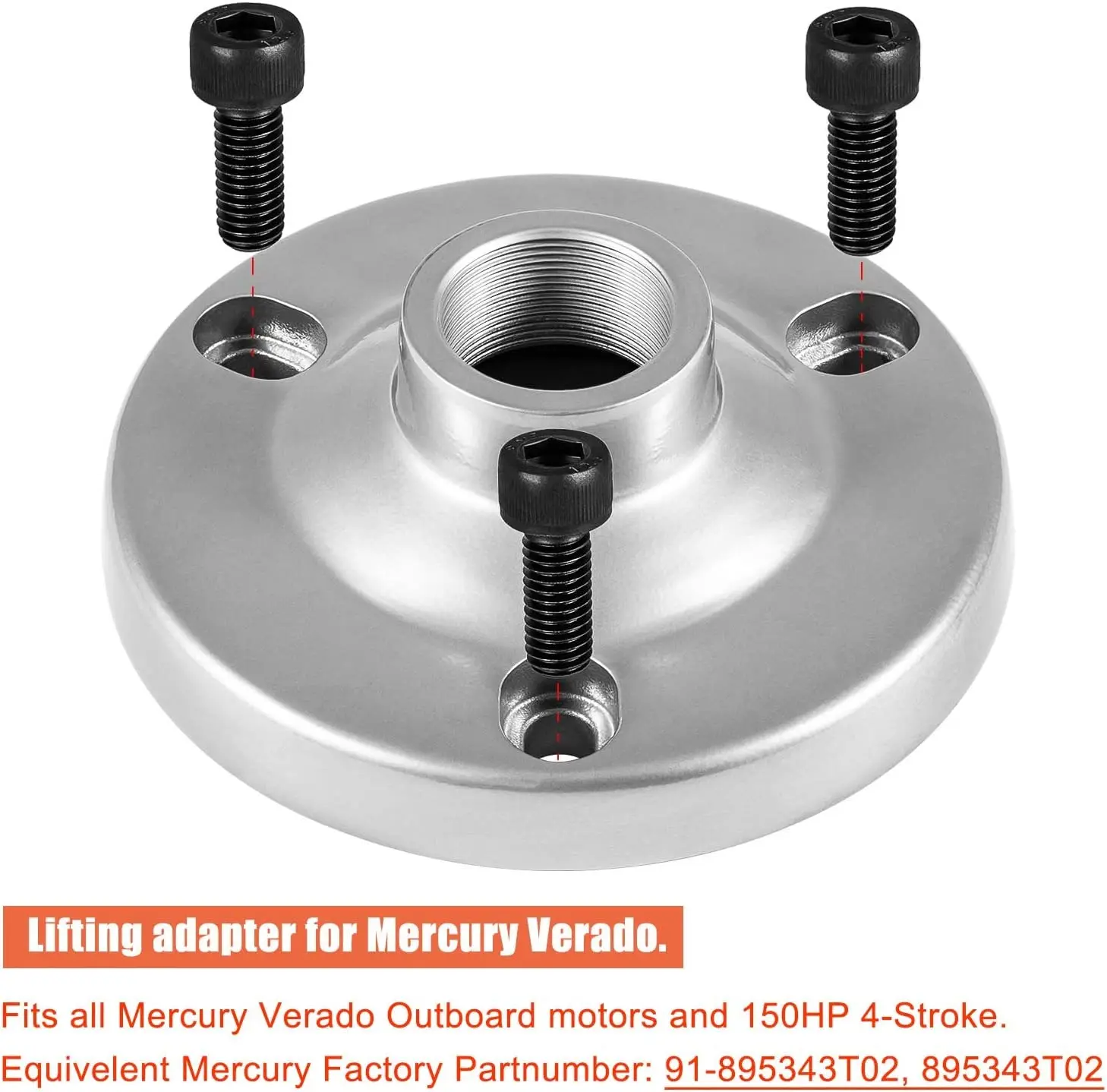 Lifting Adapter with Bolts MT0024 For Mercury Verado Replaces OE 91-895343T02, 895343T02 enlarge