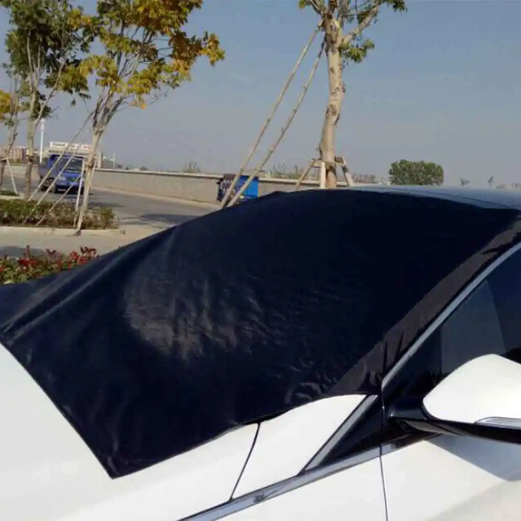 

Магнитные солнцезащитные очки для лобового стекла автомобиля с защитой от снега и мороза, Черная защитная крышка для лобового стекла автомобиля