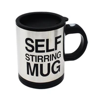 400ml coffee mug convenient heat resistant stainless steel electric self stirring coffee milk mixing cup for office