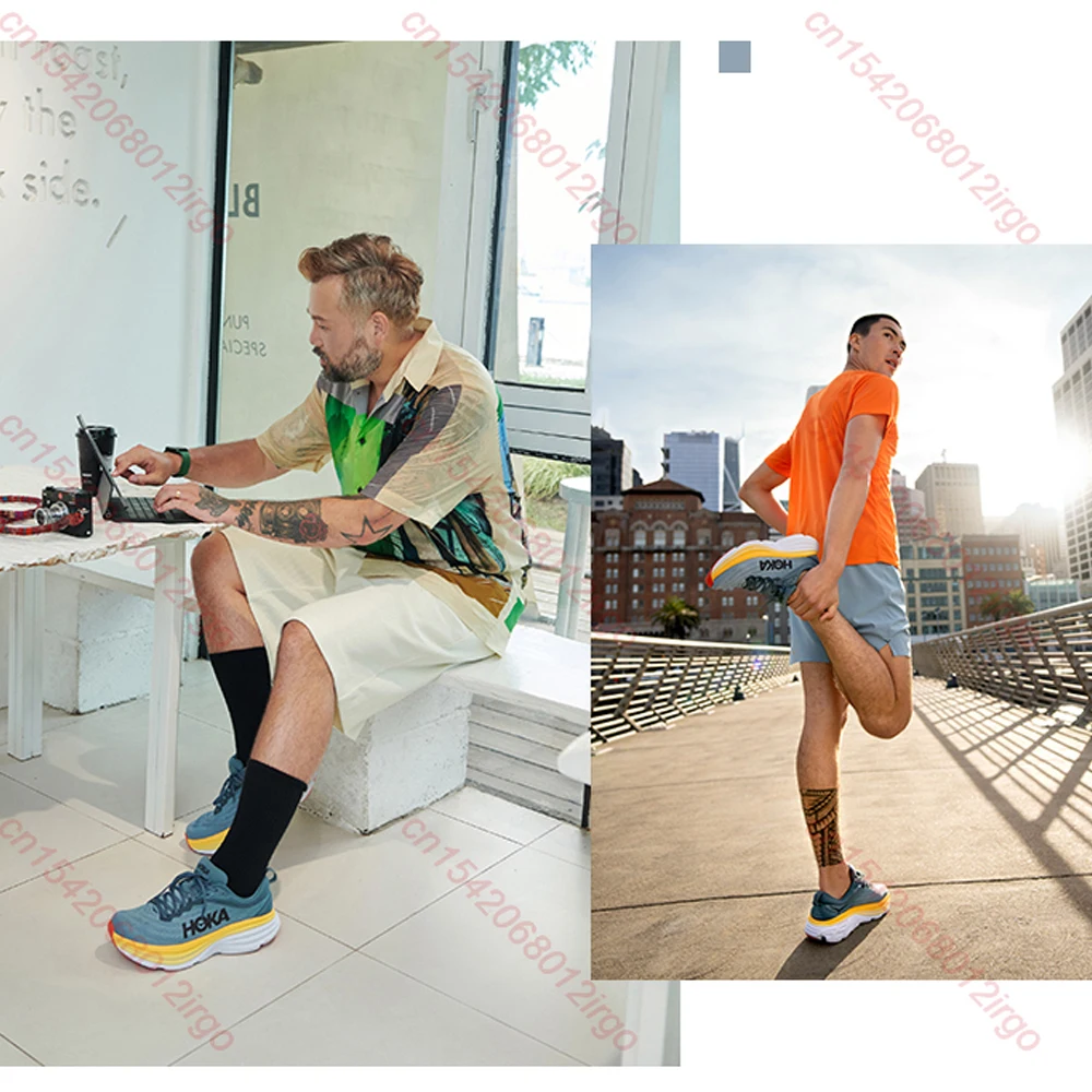 HOKA Bondi 8 Male Athletic Sports Shoes For Men Running Shoes Professional Sneakers Light Designer Mesh Outdoor Tennis Shoes