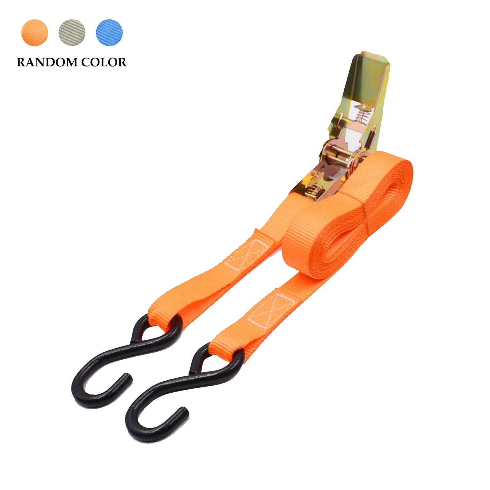 

2pcs/set Multifunction Ratchet Tie Down Strap Kayak Securing Canoe 25mm Bicycle With Hook Practical Easy Install 16FT Durable