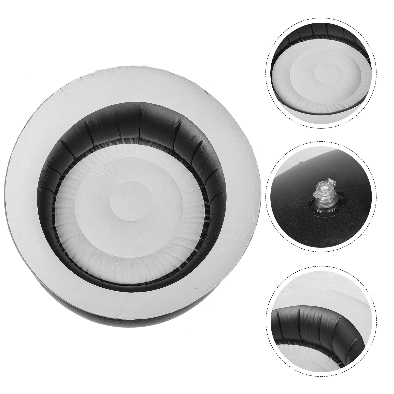 

Lazy Couch Outdoor Inflatable Sofa Lounger Foot Stool Small Camping Chair Thicken Folding