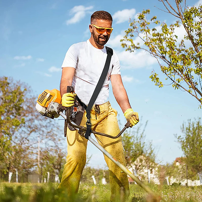 

1Pc Single Shoulder Padded Harness Strap String Trimmer Strap For Weedeater Leaf Blower Straps Nylon Non-slip Lawnmower