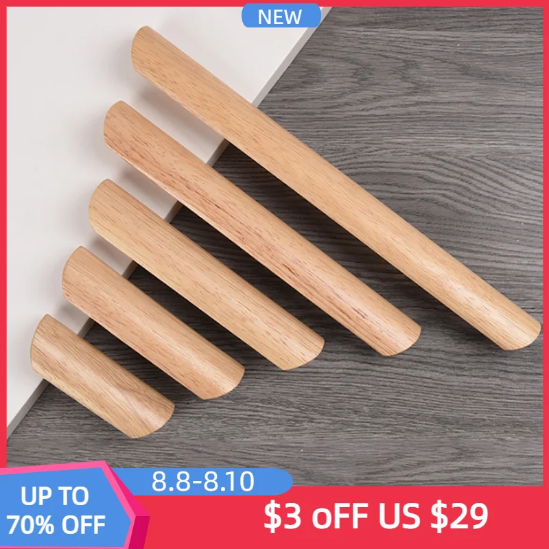 Деревянная ручка для мебели ящик ручки шкафа в скандинавском стиле деревянные из