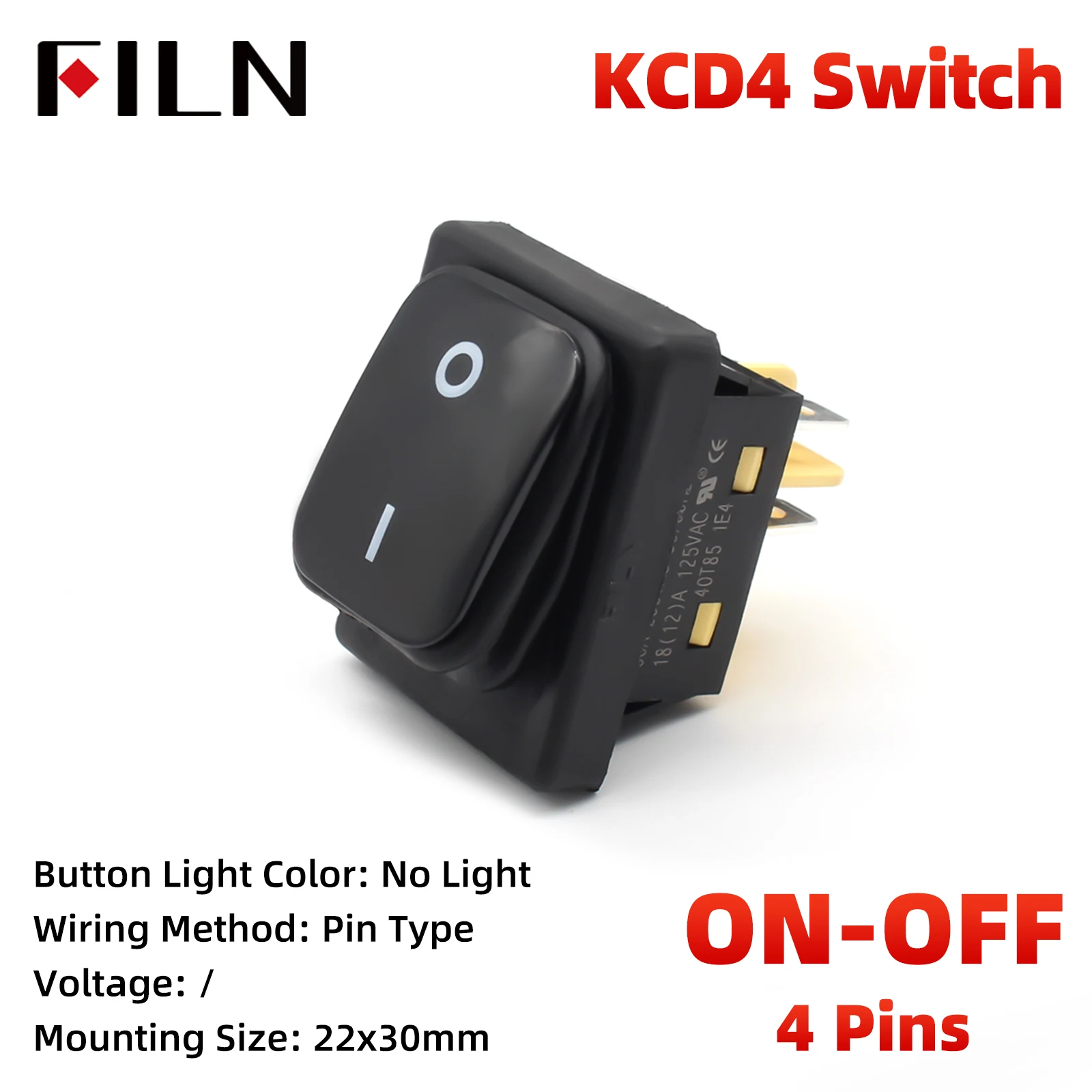 

Водонепроницаемый кулисный переключатель FILN 30A IP67 с подсветкой