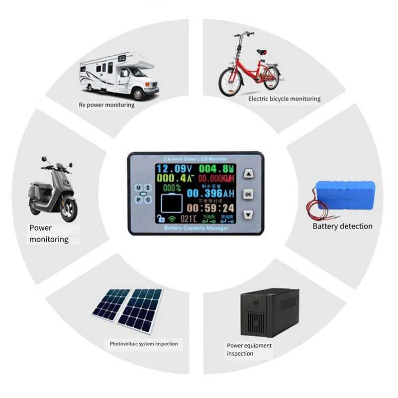 ГОРЯЧАЯ ПРОДАЖА VAC8710 Кулоновый метр 2 4-дюймовый цветной экран цифровой амперметр