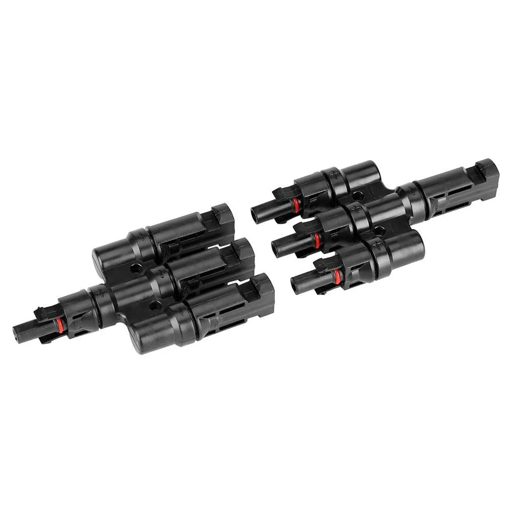 Coupler Cable Connectors 30A DC 1000V Fuse Holder 3 To 1 T Branch Replacement Solar Panels Splitter Three-in-one enlarge