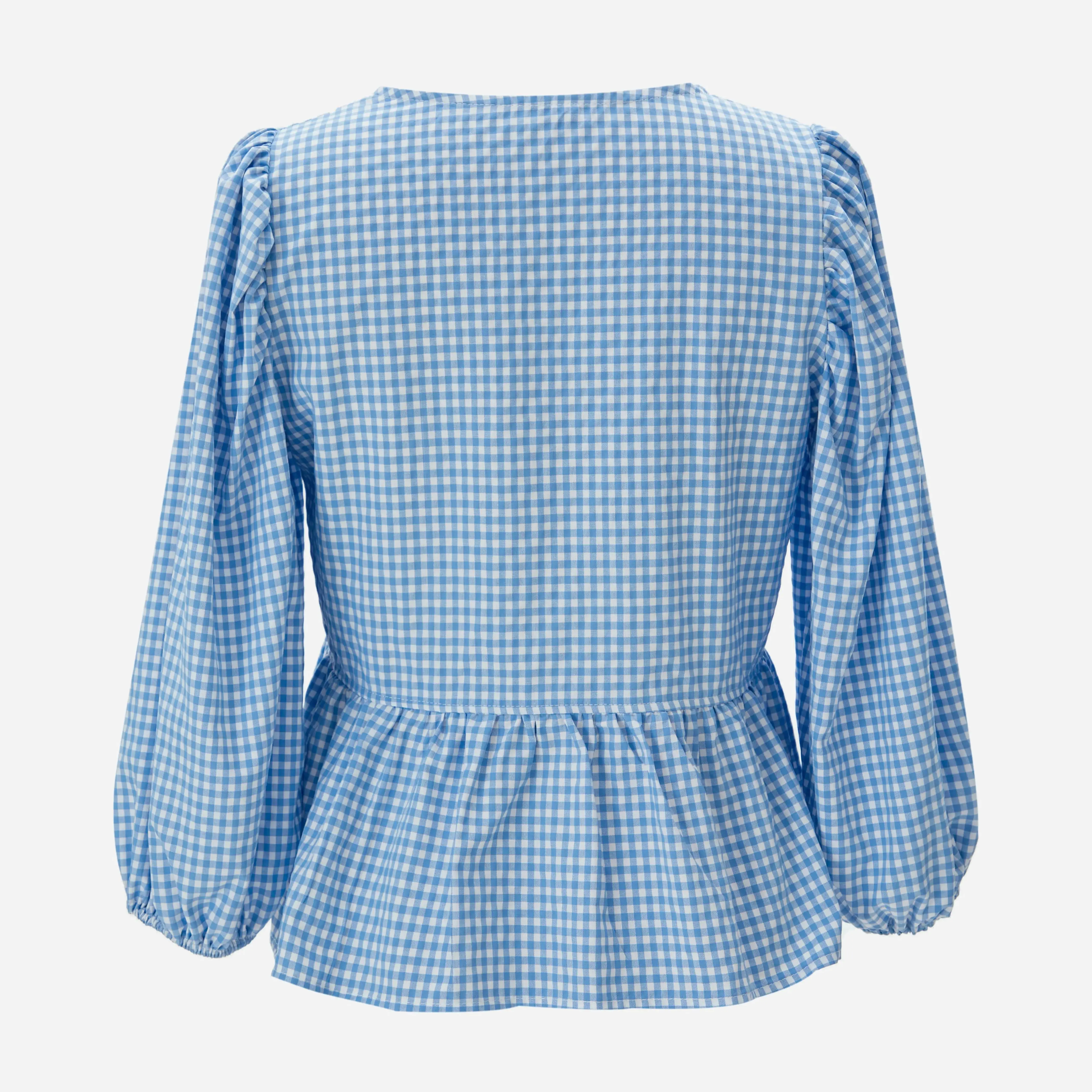 Женские рубашки в клетку с длинным рукавом синие и черные повседневные блузки из