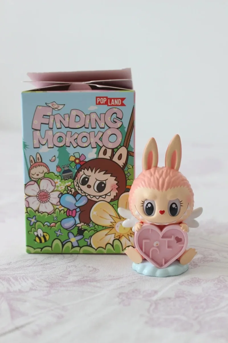 Фото Подлинная поп-март Finding Mokoko слепая коробка Labubu Skullpanda флокированная фигурка Коллекционная тематическая парковая тематическая подарок на день рождения №3