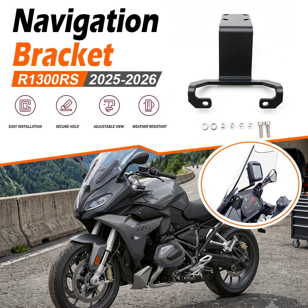 Фото Кронштейн для GPS-навигатора на портальную мачту для мотоциклов BMW R1300 RS R 1300 RS R1300RS 2025 2026, аксессуары №1