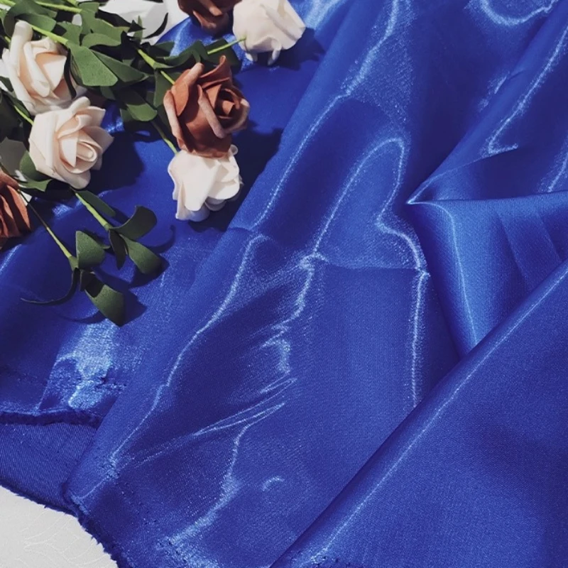 Фото Шторы из атласной ткани, блестящая гладкая кристаллическая текстура, Cheongsam, сценический костюм, ручная работа, домашнее шитье, сделай сам, текстиль, материалы для рукоделия №2