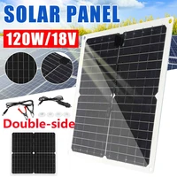 120w double side solar panel kit 18v monocrystalline solar cells solar power battery charger for outdoor camping car rv boat