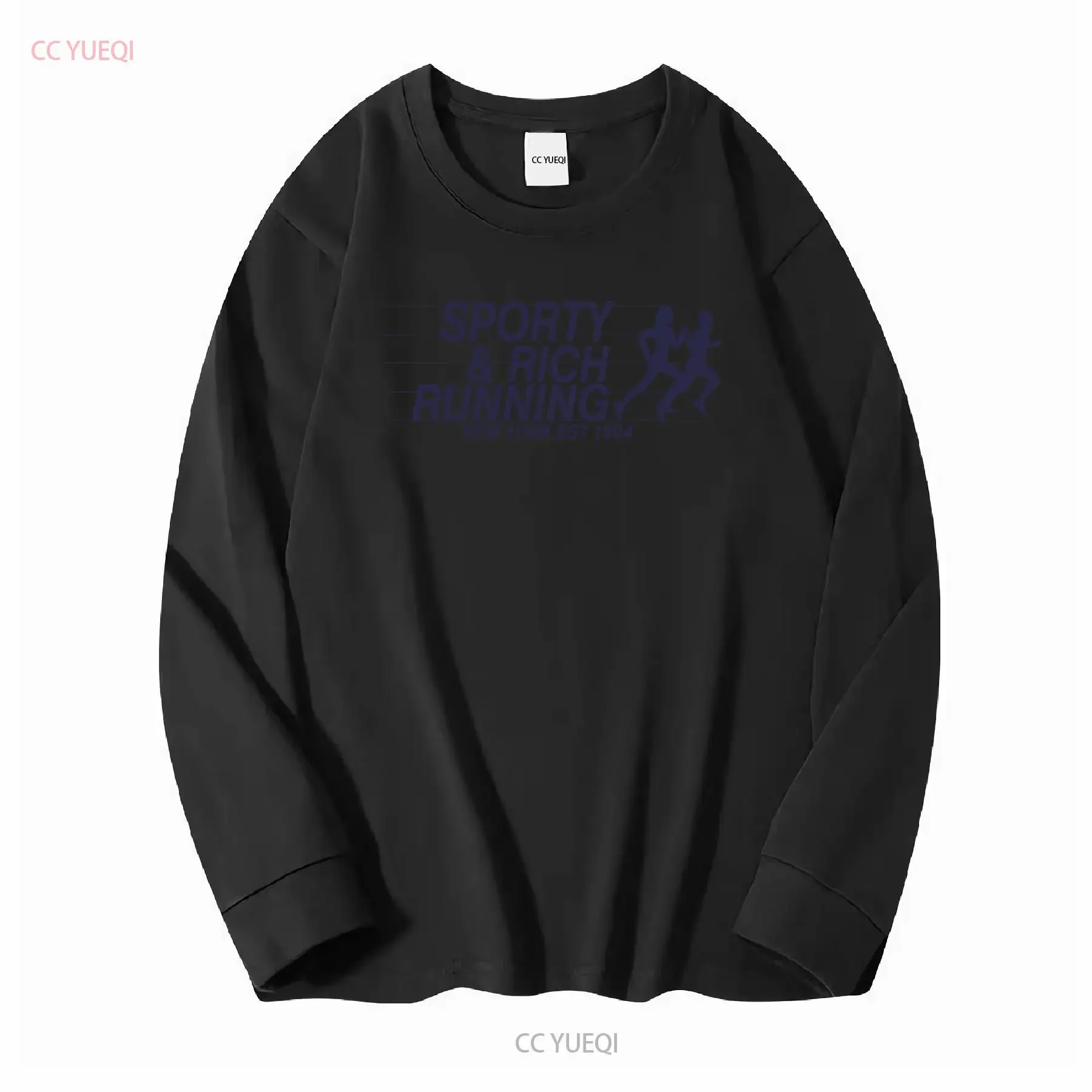 Фото Спортивная футболка Rich New York Running Club Est 1994, двухсторонняя, белая, фиолетовая, L, с длинными или короткими рукавами, винтажная, стираная №3