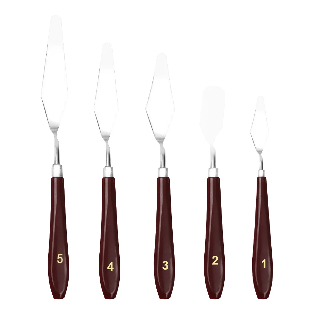 

5 Pcs Oil Painting Supplies Color Mixing Spatula Painting Mixing Scraper Oil Painting Tools Oil Painting Spatulas