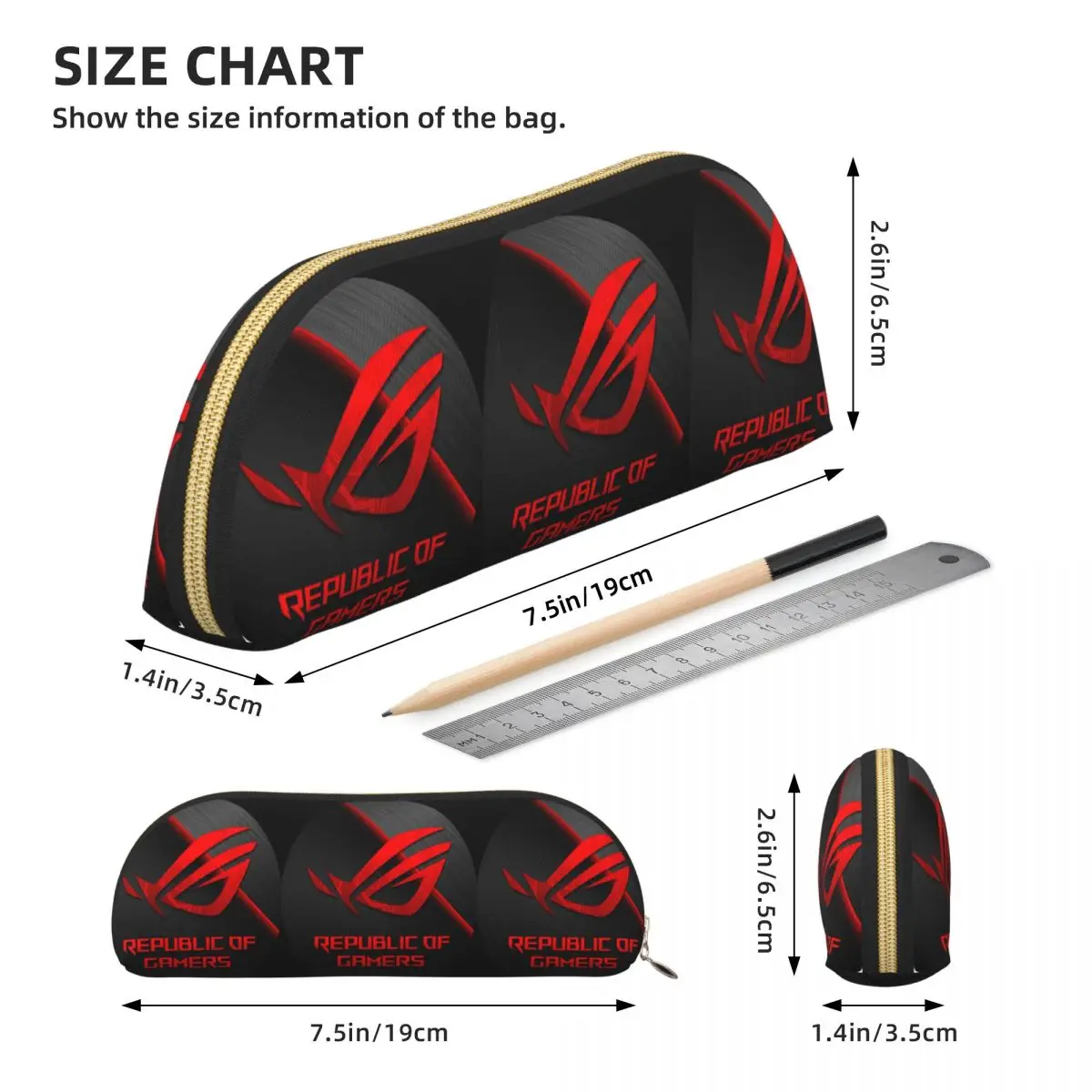 Фото Asus Rog Strix Log пеналы держатель для ручек канцелярские принадлежности большая коробка для ручек пенал для школьников №2