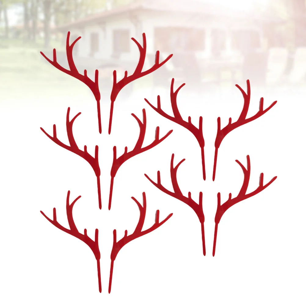 5 шт. топпер для торта с рогами оленя топперы кексов рождественские рога форма