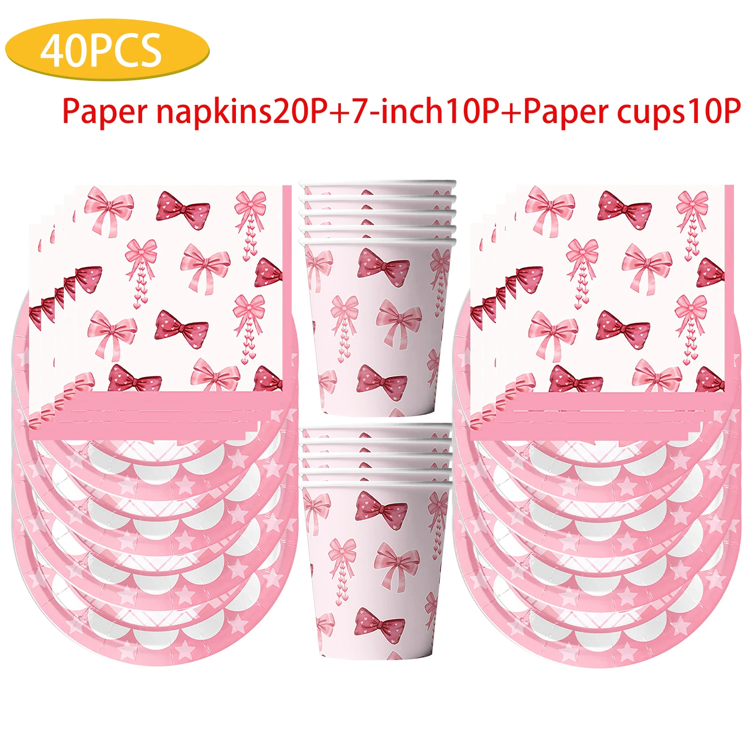 Тема розового банта украшение на день рождения девочка будет любима серии